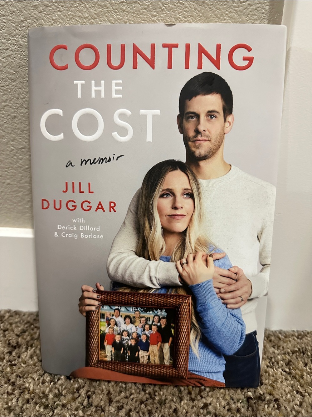 Counting the Cost by Jill Duggar — White & Red Memoir Coffee Table Book